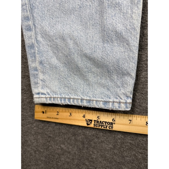 American Eagle Mom Jean Light Wash Distressed Denim Womens Size 14 Short 34x27 - Picture 8 of 13